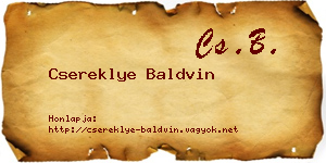 Csereklye Baldvin névjegykártya